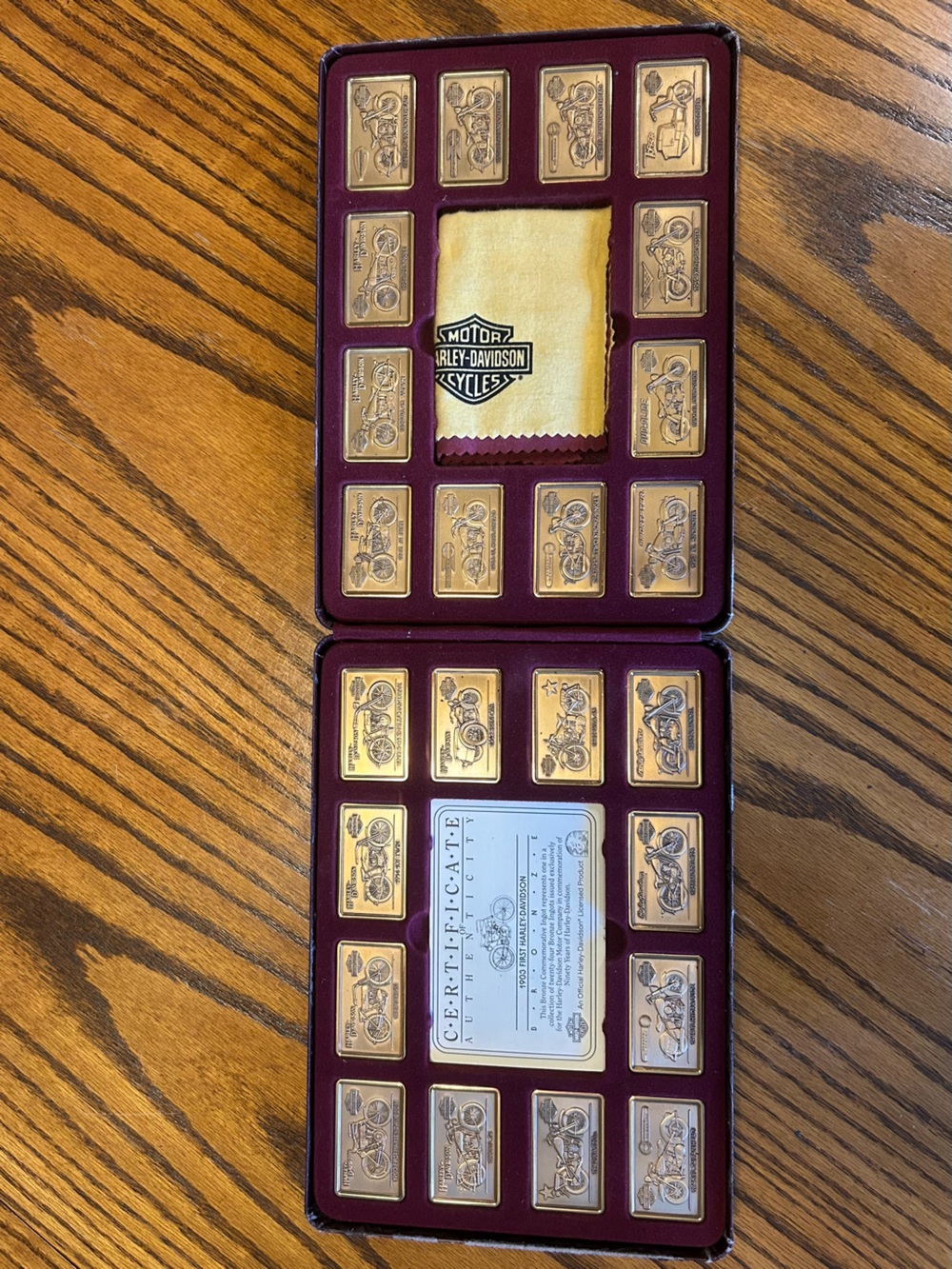 Harley-Davidson bronze coin set